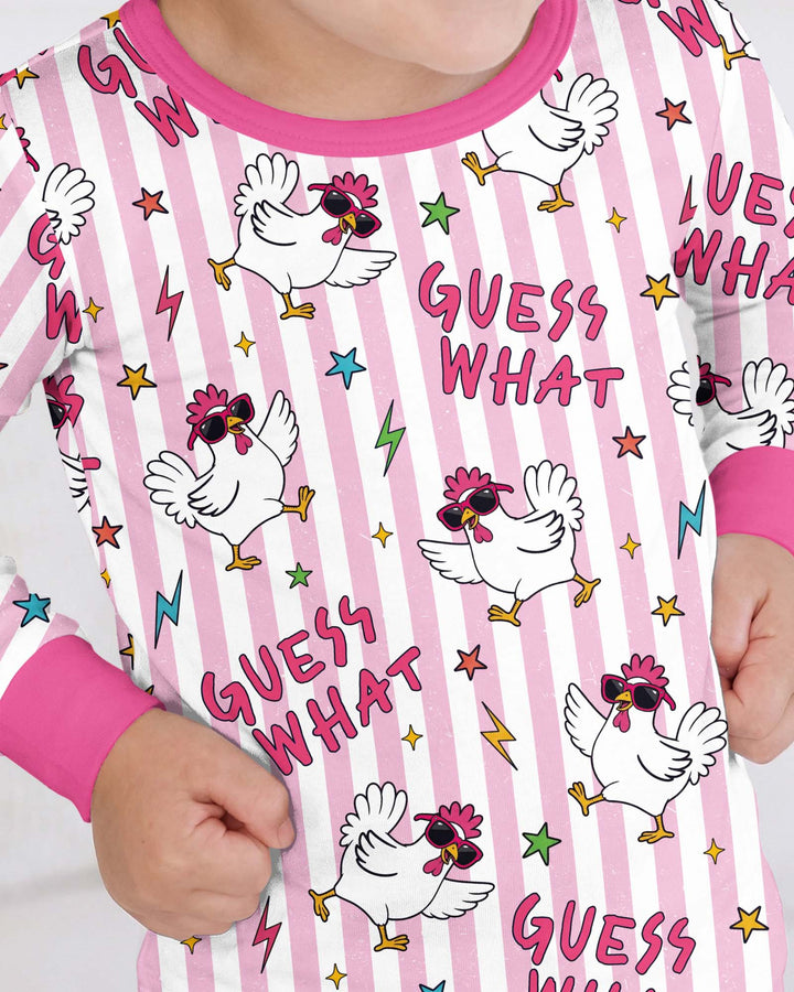Guess What? Chicken Butt! Bamboo Two Piece Long Sleeve Pajama Set