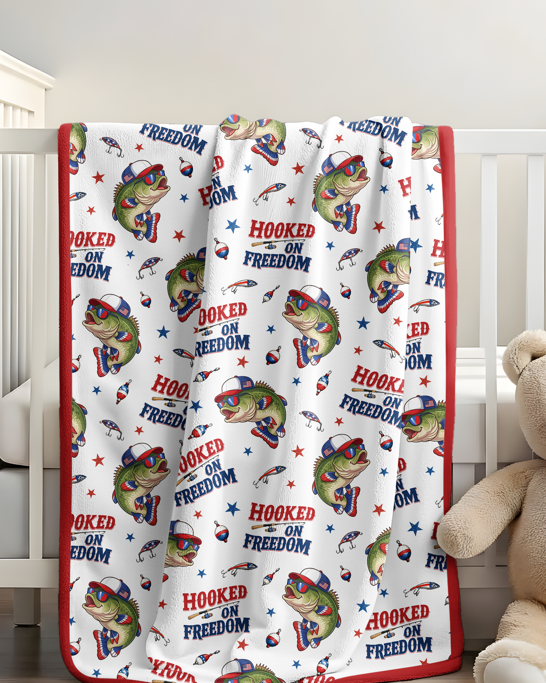 Hooked On Freedom Bamboo Blanket