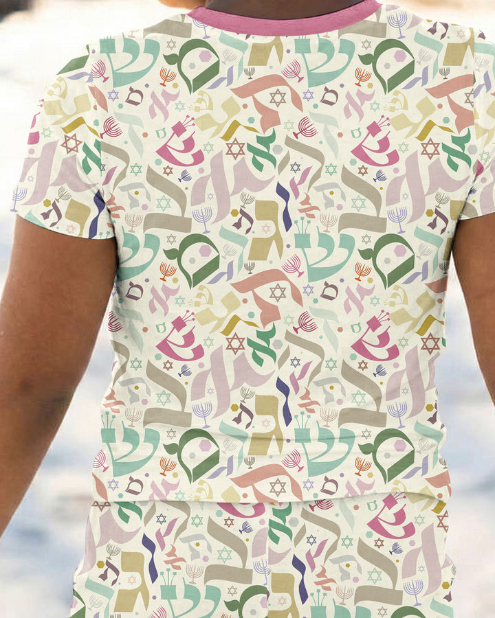 Zweiteiliges, kurzärmliges Pyjama-Set mit Marienkäfern