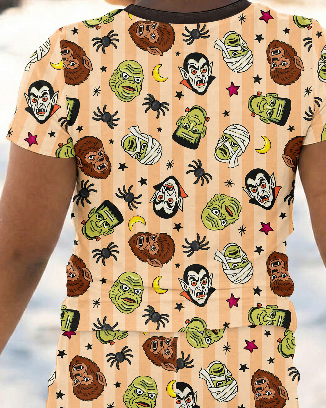 Conjunto de pijama de dos piezas de manga corta de bambú