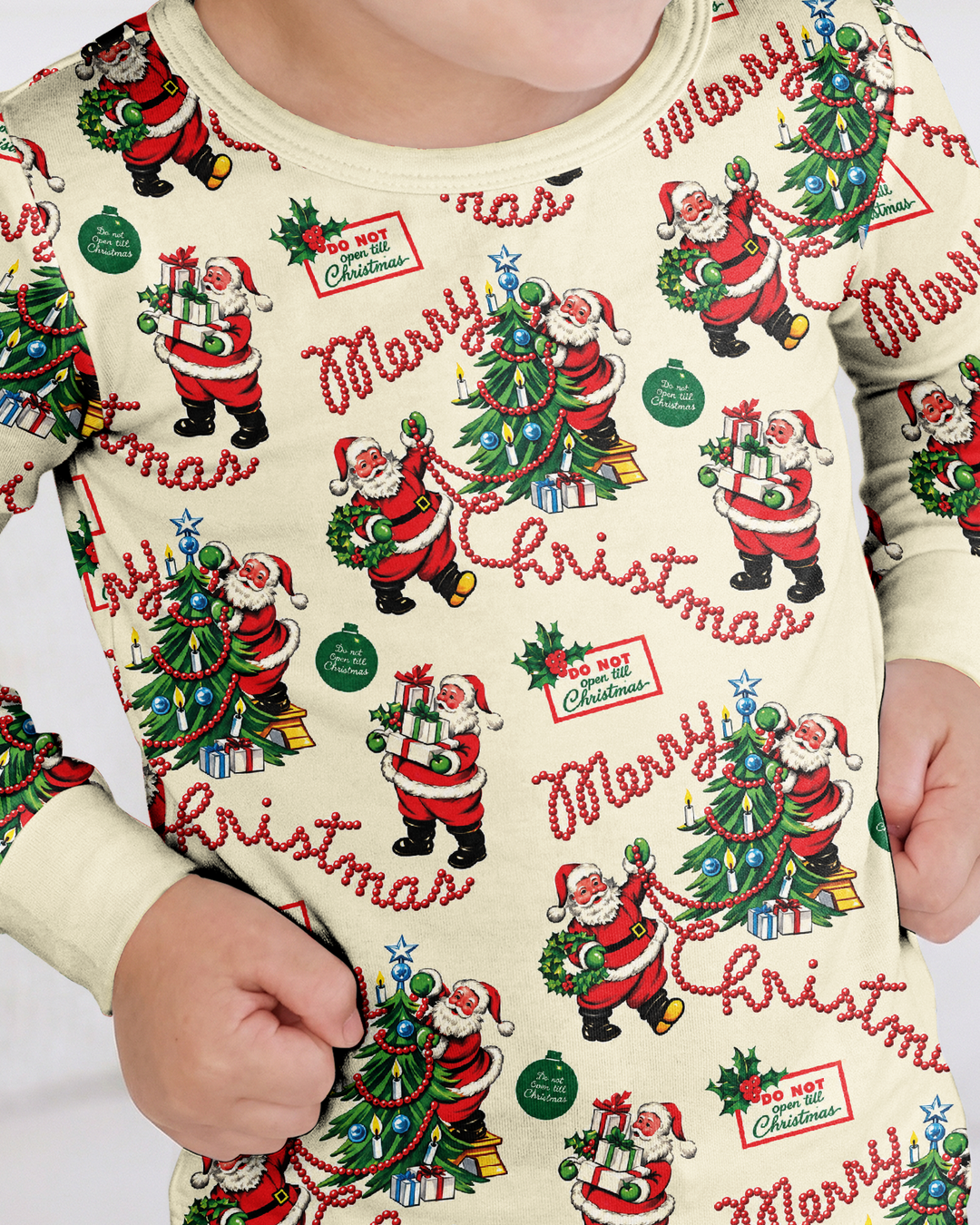 Funny Christmas Santa Bamboo Two Piece Long Sleeve Pajama Set
