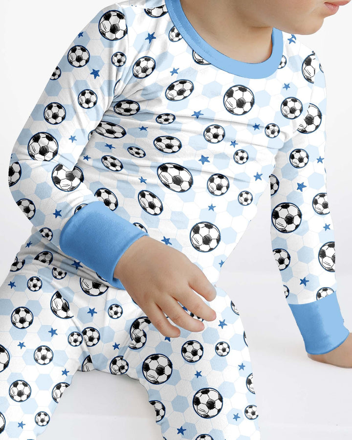 Goal Squad Family Matching Bamboo Two Piece Long Sleeve Pajama Set