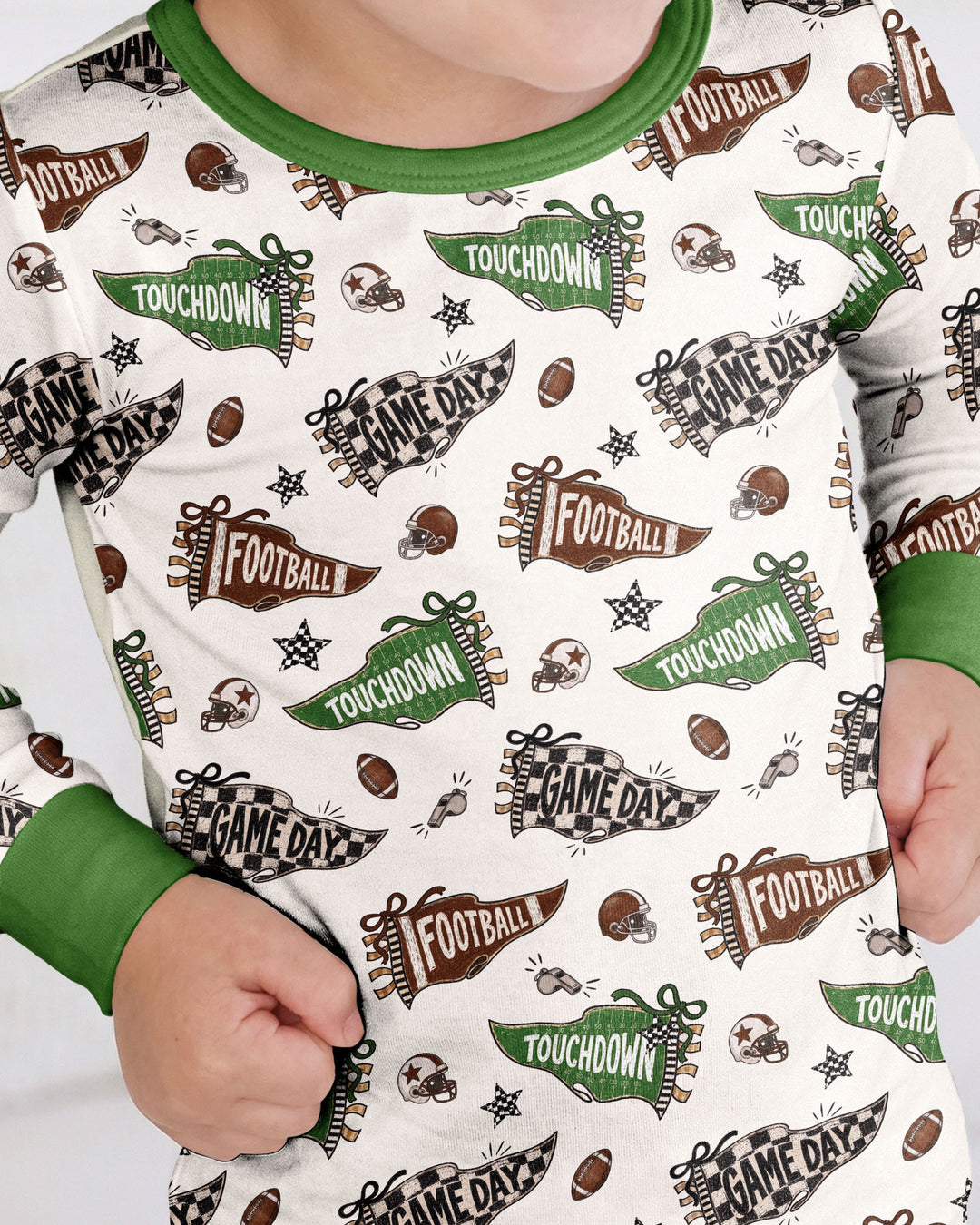 Touchdown Season Bamboo Two Piece Long Sleeve Pajama Set