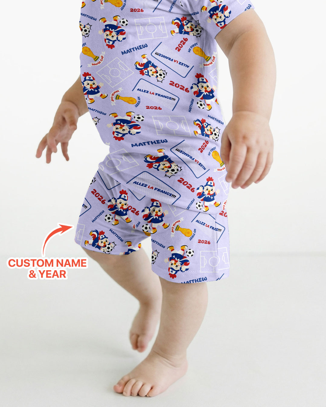 Pijama de bambú de dos piezas de manga corta con pantalón corto, plantilla personalizada