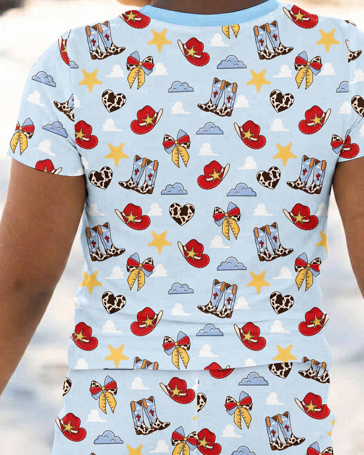 Zweiteiliges, kurzärmliges Pyjama-Set mit Marienkäfern