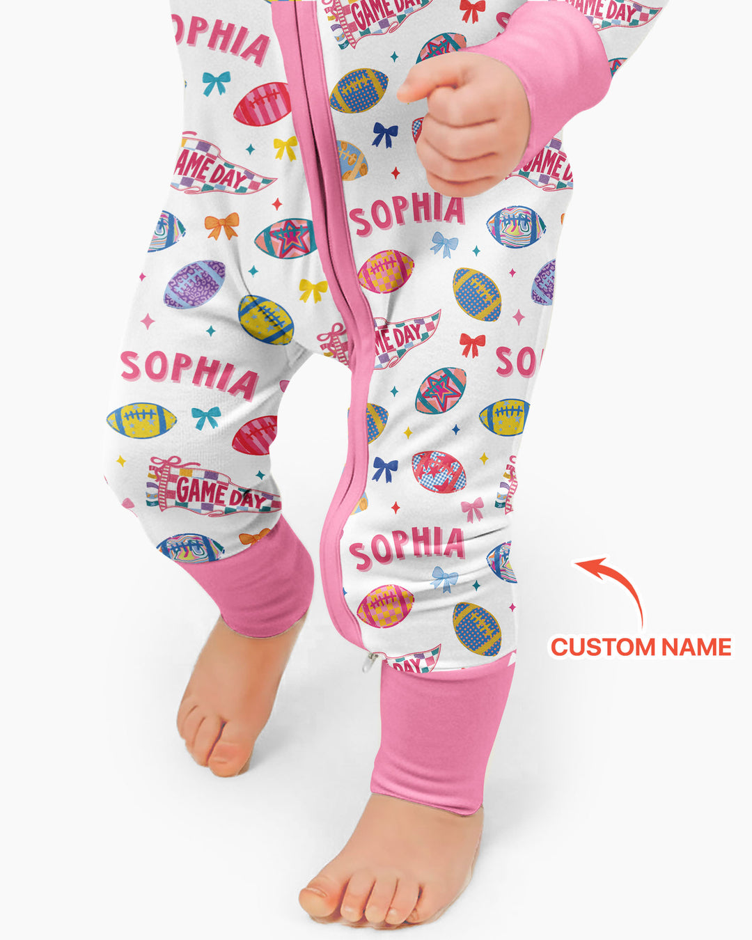 Custom Name Game day Bamboo Convertible Zippy
