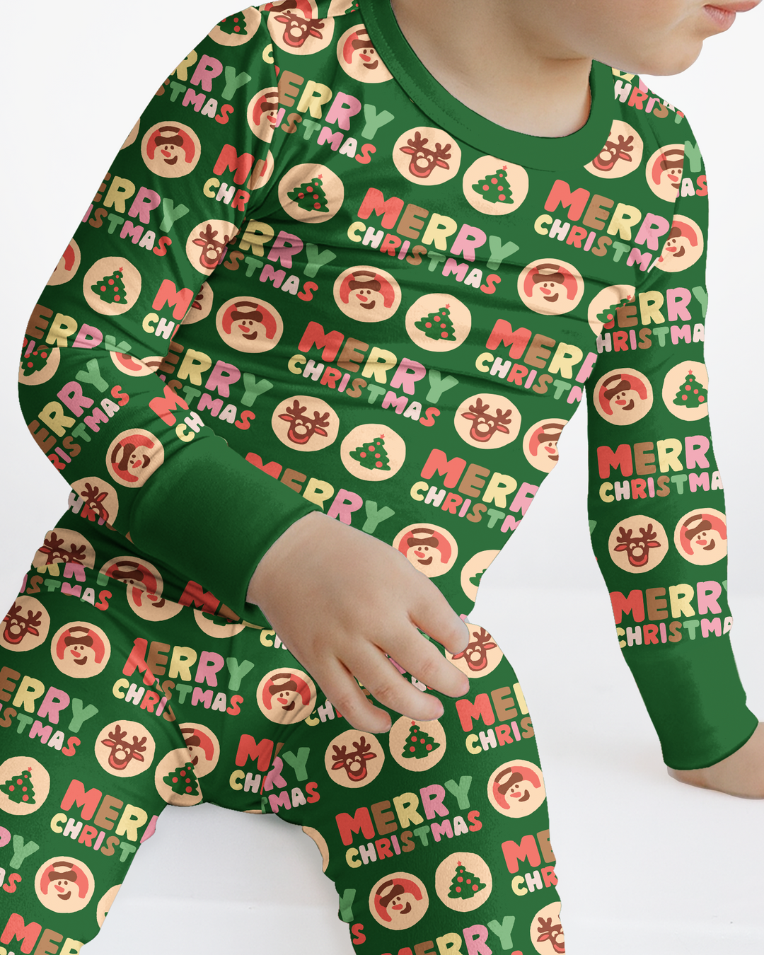 Merry Christmas Cookies Bamboo Two Piece Long Sleeve Pajama Set