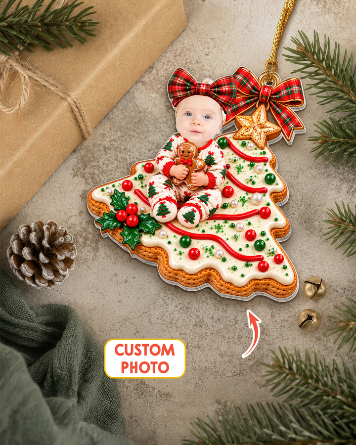 Sweet Christmas Tree Baby Personalized 1-Side Photo Acrylic Ornament