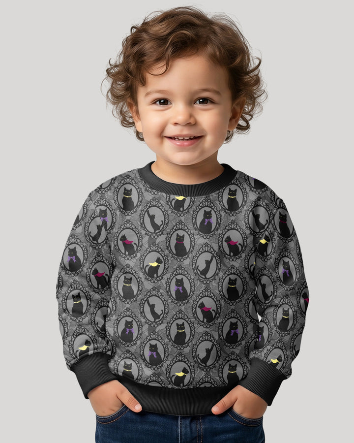 Midnight Cat Parade Bamboo Crewneck Sweatshirt