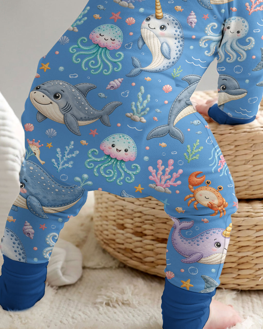 Cute Ocean Animals Bamboo Convertible Zippy