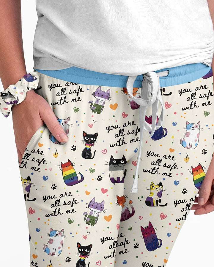 Loved & Safe Kitties Family Matching Bamboo Women Pajama Set