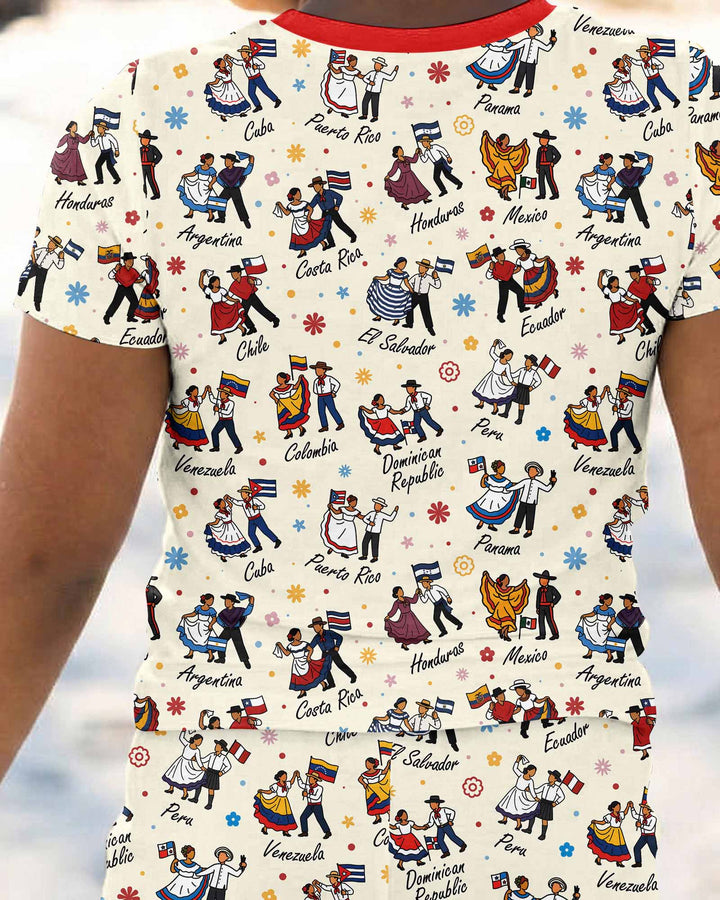 Pijama de dos piezas de bambú de manga corta "All About That Base"