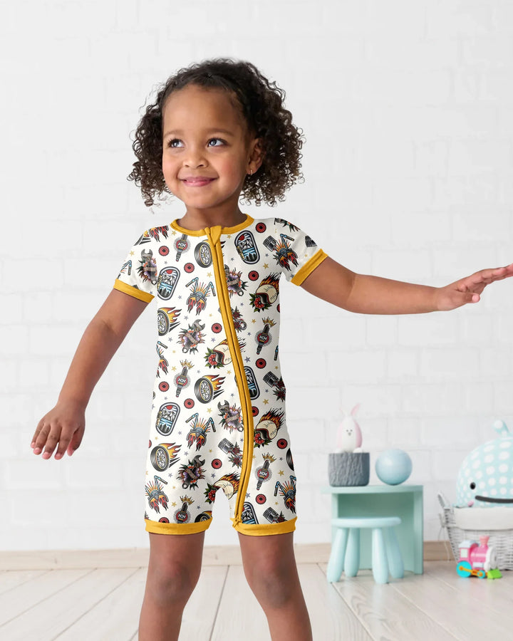 Born to Ride Together Family Matching Bamboo Shorty Zippy