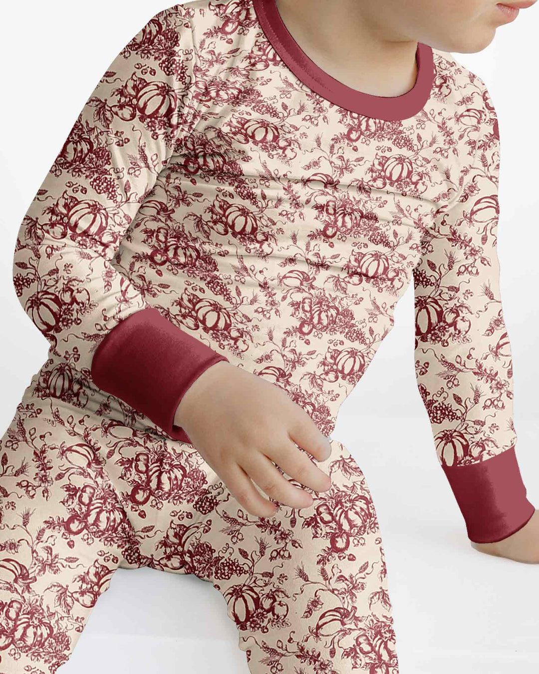 Conjunto de pijama de dos piezas de bambú con mangas largas, plantilla PERSONALIZADA