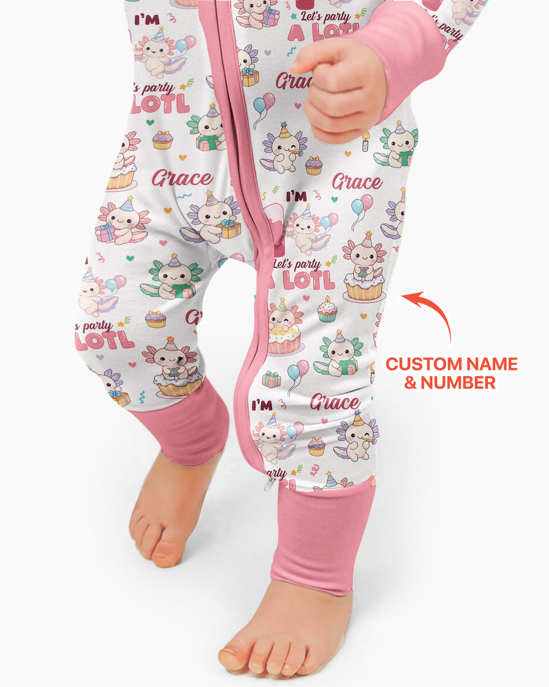 Personalized Birthday Lets Party A Lotl Bamboo Convertible Zippy