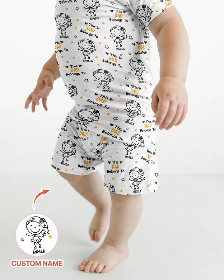 Zweiteiliges Pyjama-Set mit kurzen Ärmeln und Shorts im Sommer-Design