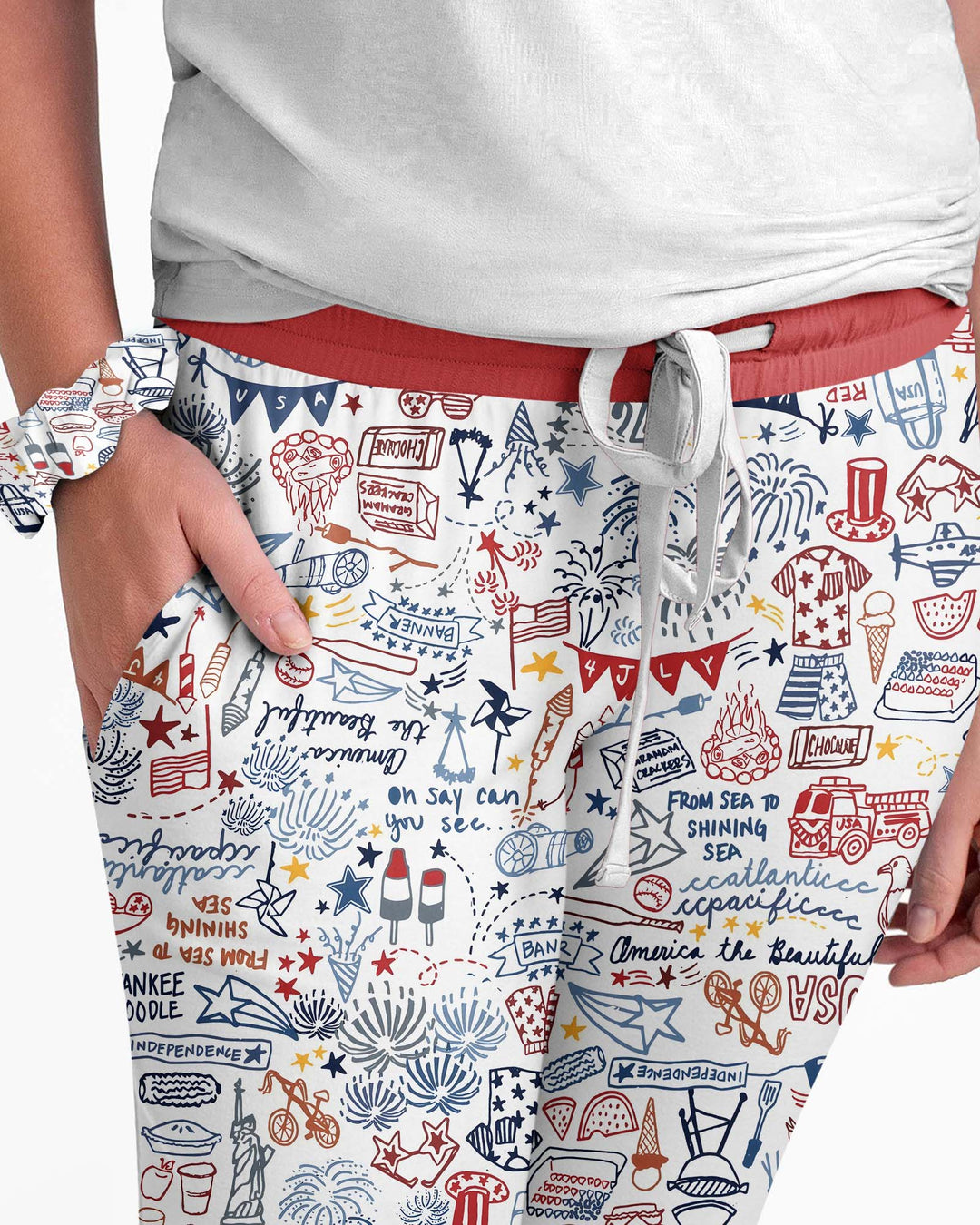 Liberty Doodle 250th Family Matching Bamboo Women Pajama Set
