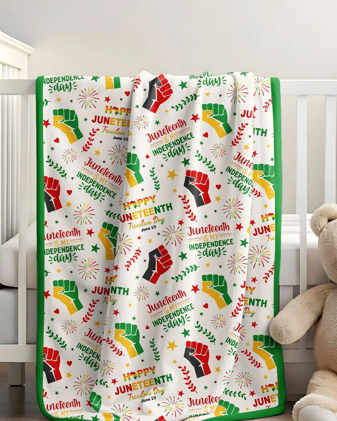 Happy Juneteenth Freedom Day Bamboo Blanket