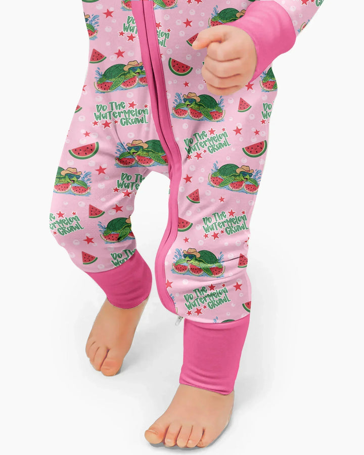 Watermelon Turtle Family Matching Bamboo Convertible Zippy