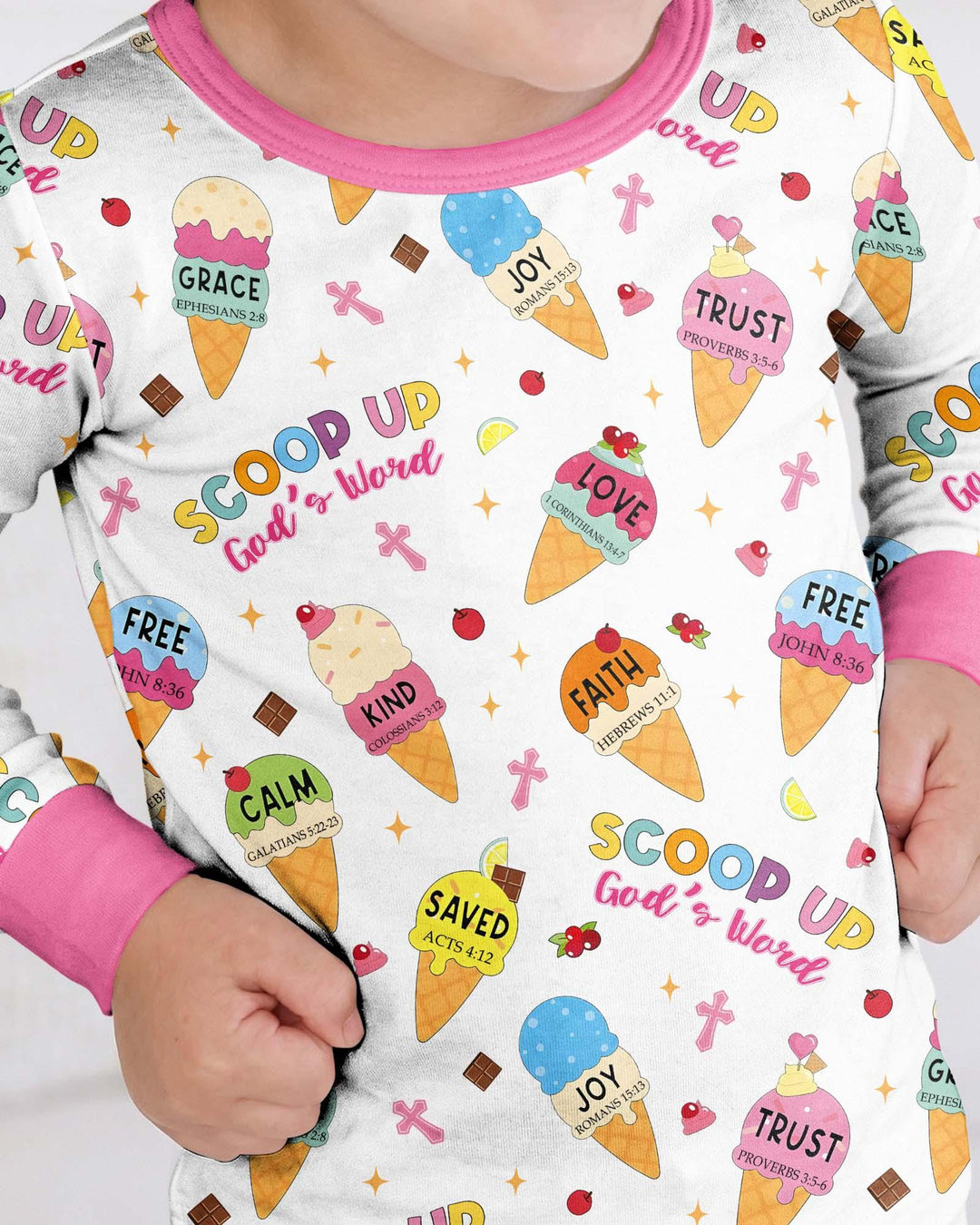 Conjunto de pijama de dos piezas de bambú de manga larga a juego Mini Mystic Family