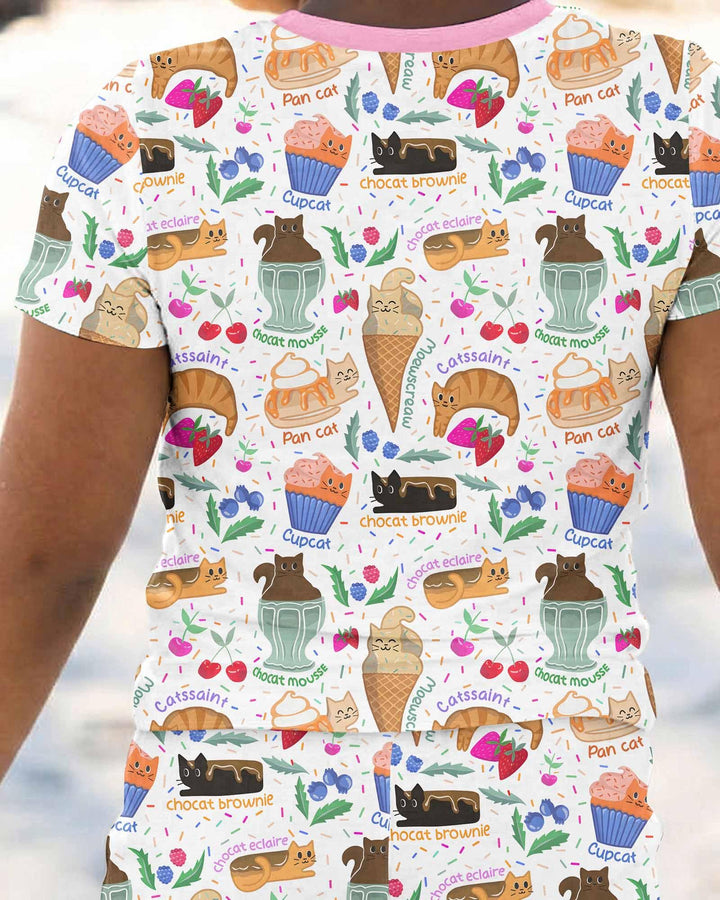Purrfect Treats Bamboo Two Piece Short Sleeve Pajama Set
