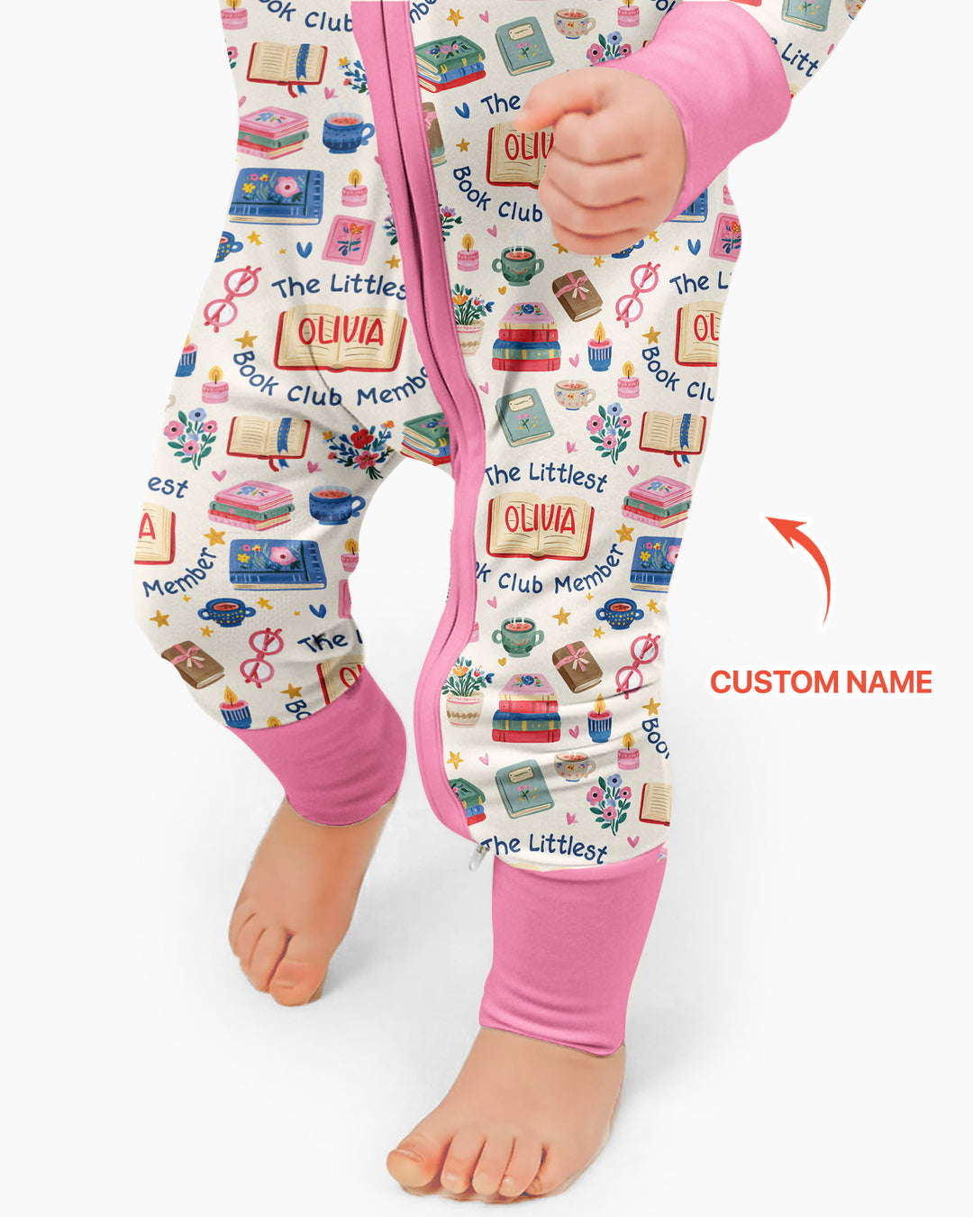 The Littlest Book Club Member Custom Name Bamboo Convertible Zippy
