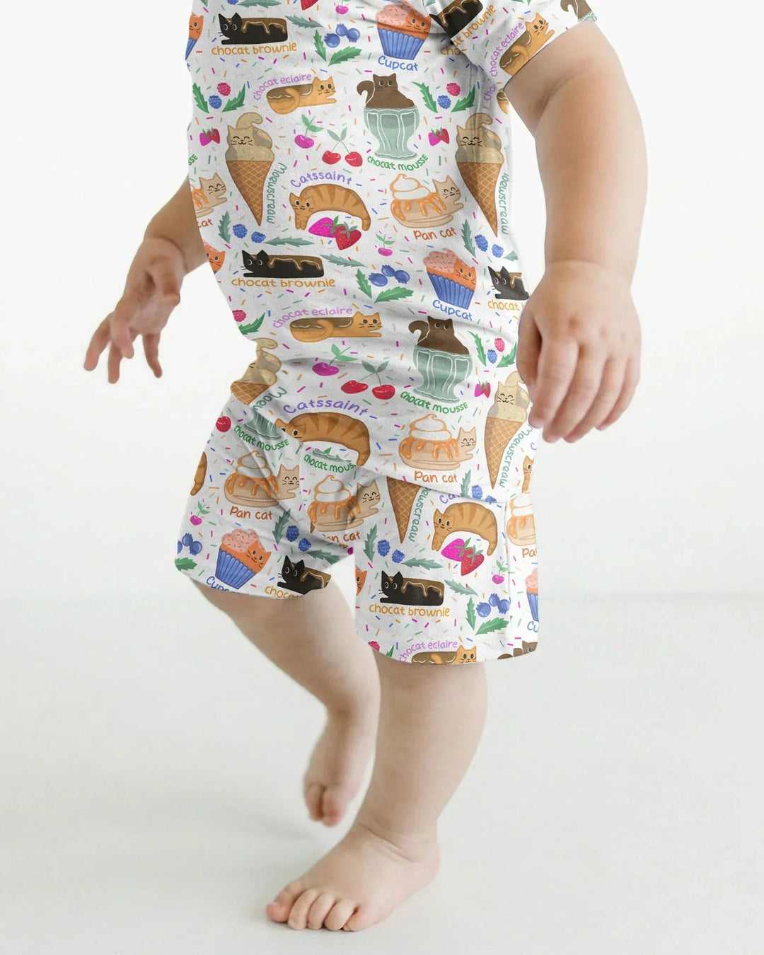 Purrfect Treats Bamboo Two Piece Short Sleeve Shorts Pajama Set