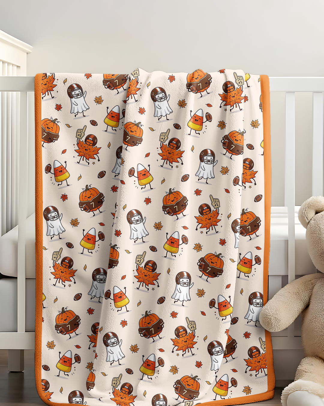 Fall Day Football Bamboo Blanket