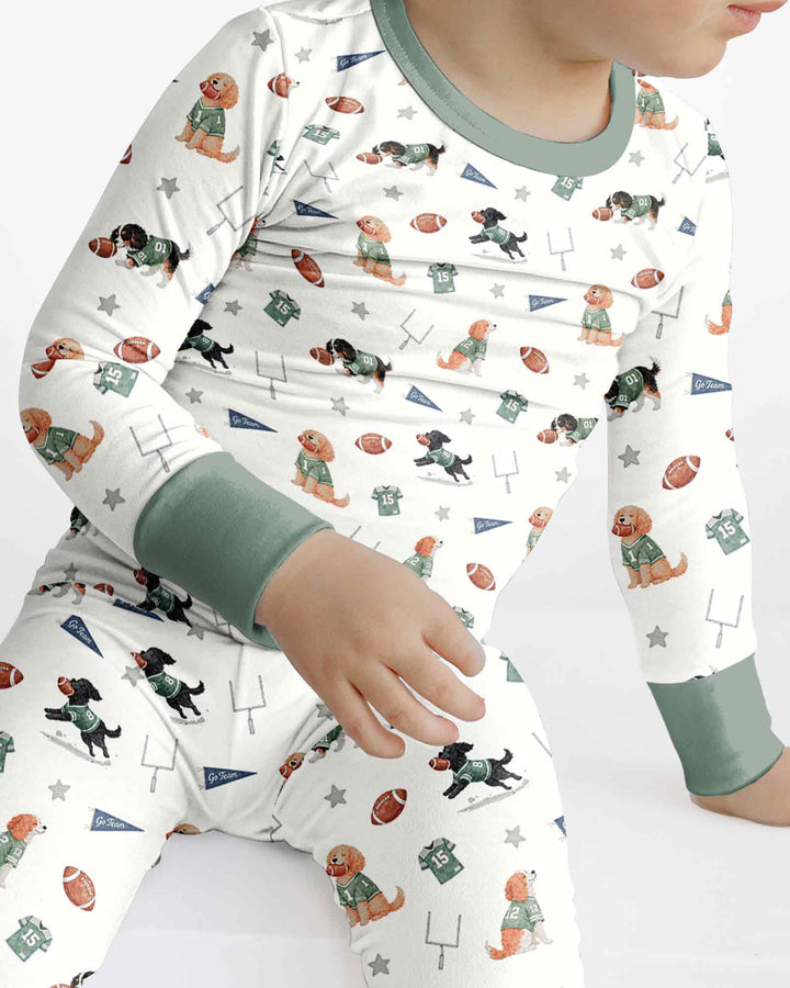 Conjunto de pijama de dos piezas de bambú con mangas largas, plantilla PERSONALIZADA