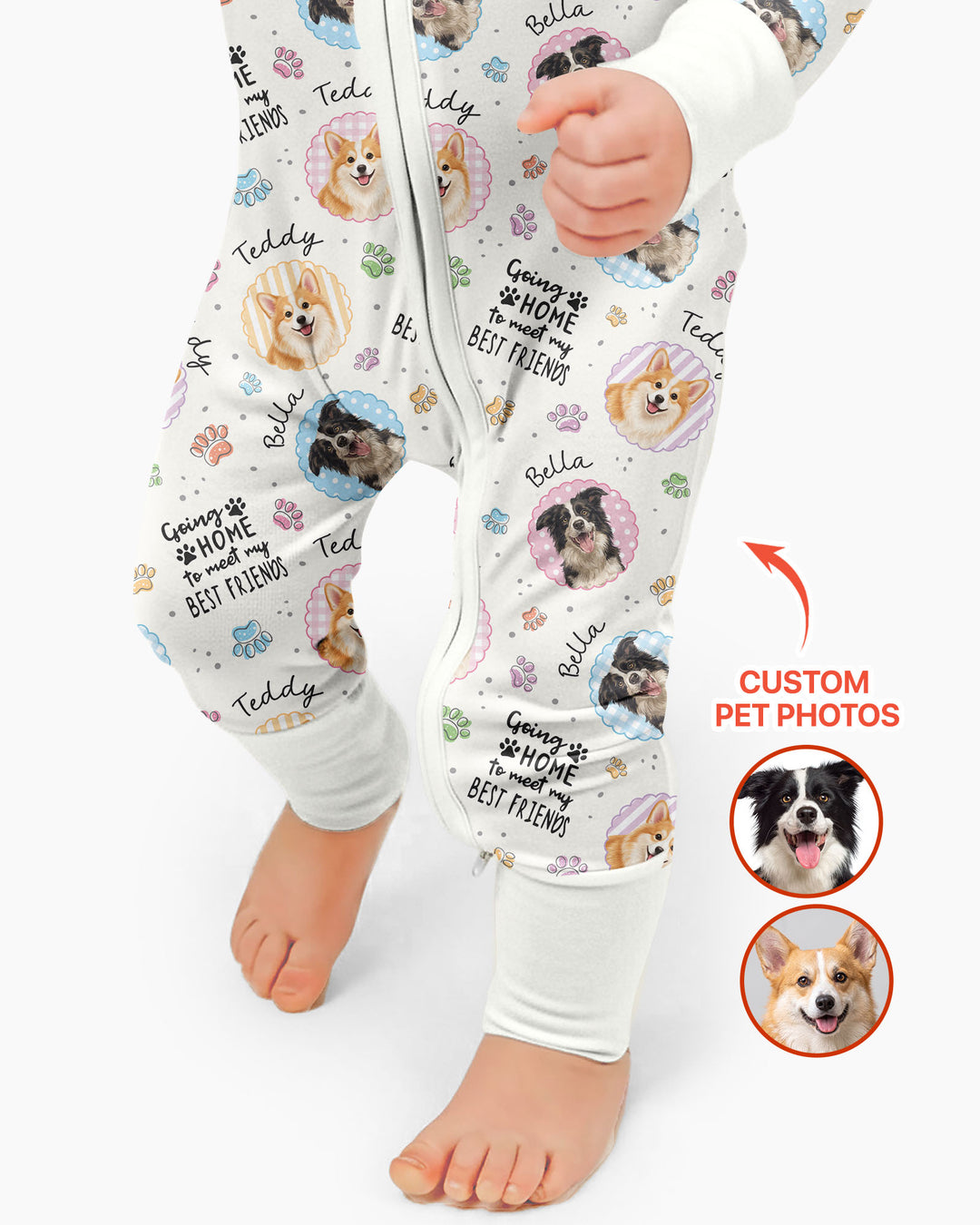 Custom Pet Photo My First Best Friend Bamboo Convertible Zippy