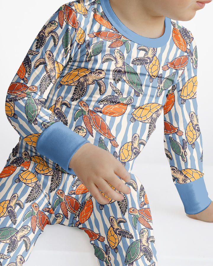 Conjunto de pijama de dos piezas de bambú de manga larga