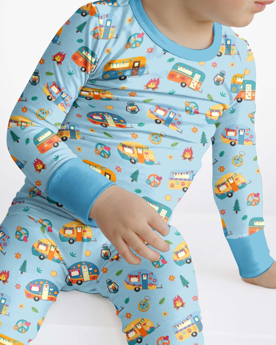 Happy Little Camper Bamboo Two Piece Long Sleeve Pajama Set