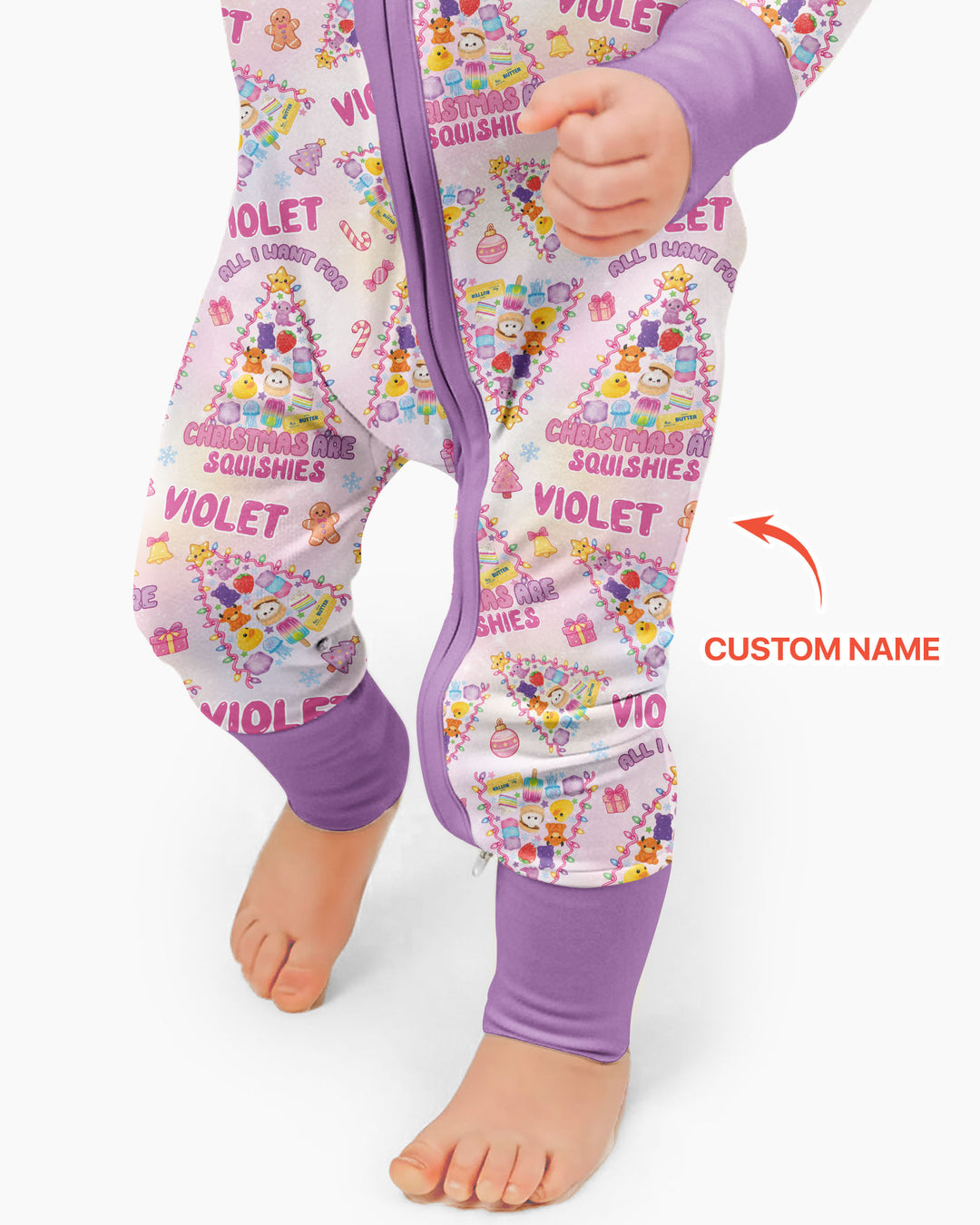 Custom Name All I Want For Christmas Are Squishies Bamboo Convertible Zippy