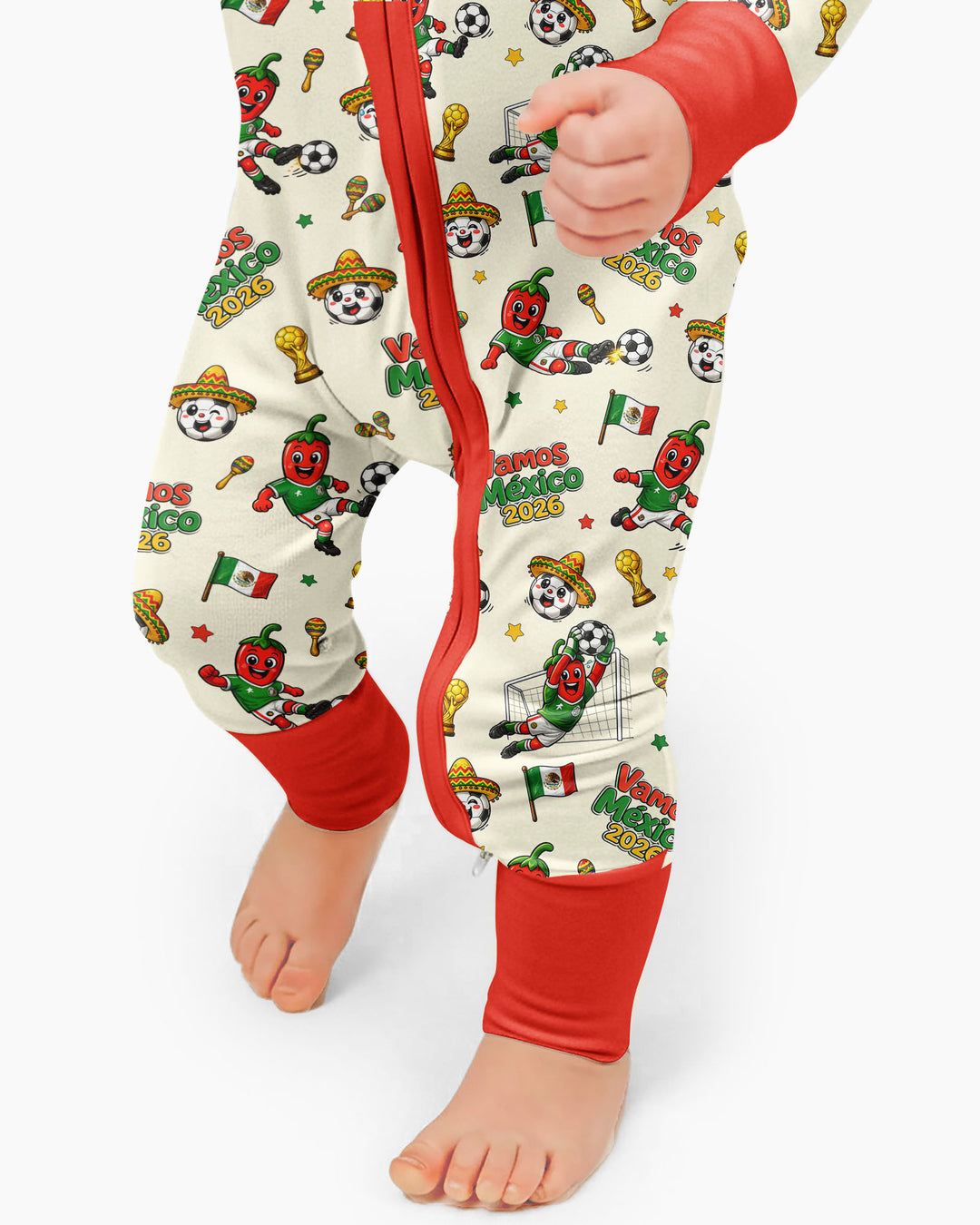 Cartoon World Soccer Vamos Mexico Family Matching Bamboo Convertible Zippy