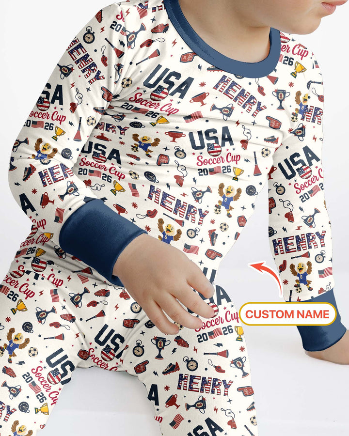 Conjunto de pijama de dos piezas de bambú con mangas largas, plantilla PERSONALIZADA