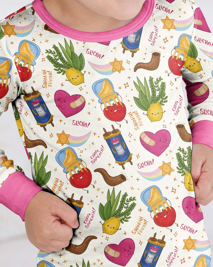Conjunto de pijama de dos piezas de bambú de manga larga