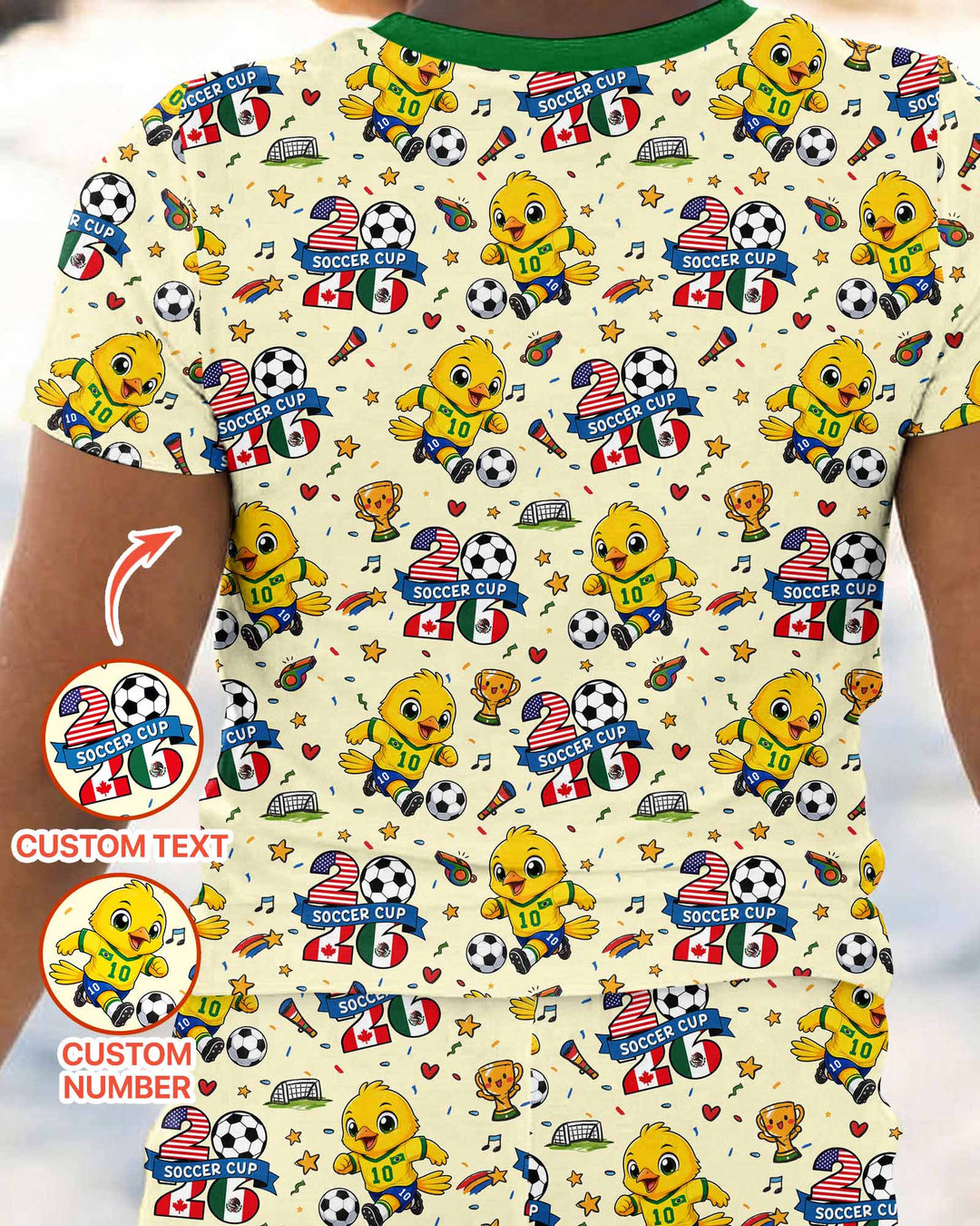 Conjunto de pijama de dos piezas de bambú de manga corta, plantilla personalizada