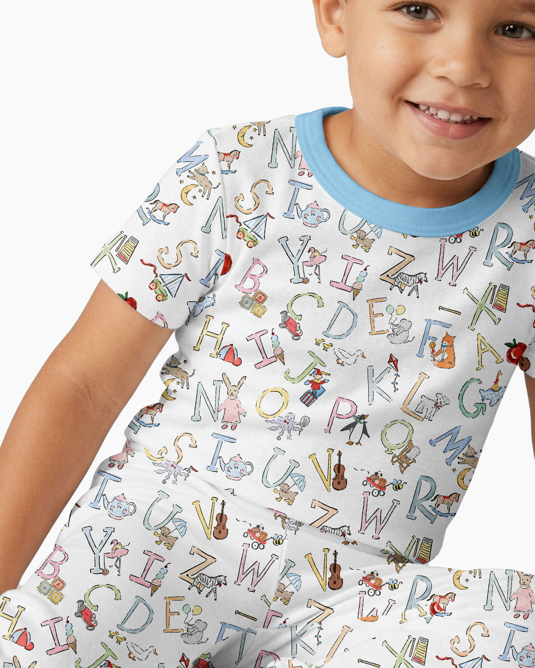 ABC Whimsy Bamboo Two Piece Short Sleeve Pajama Set