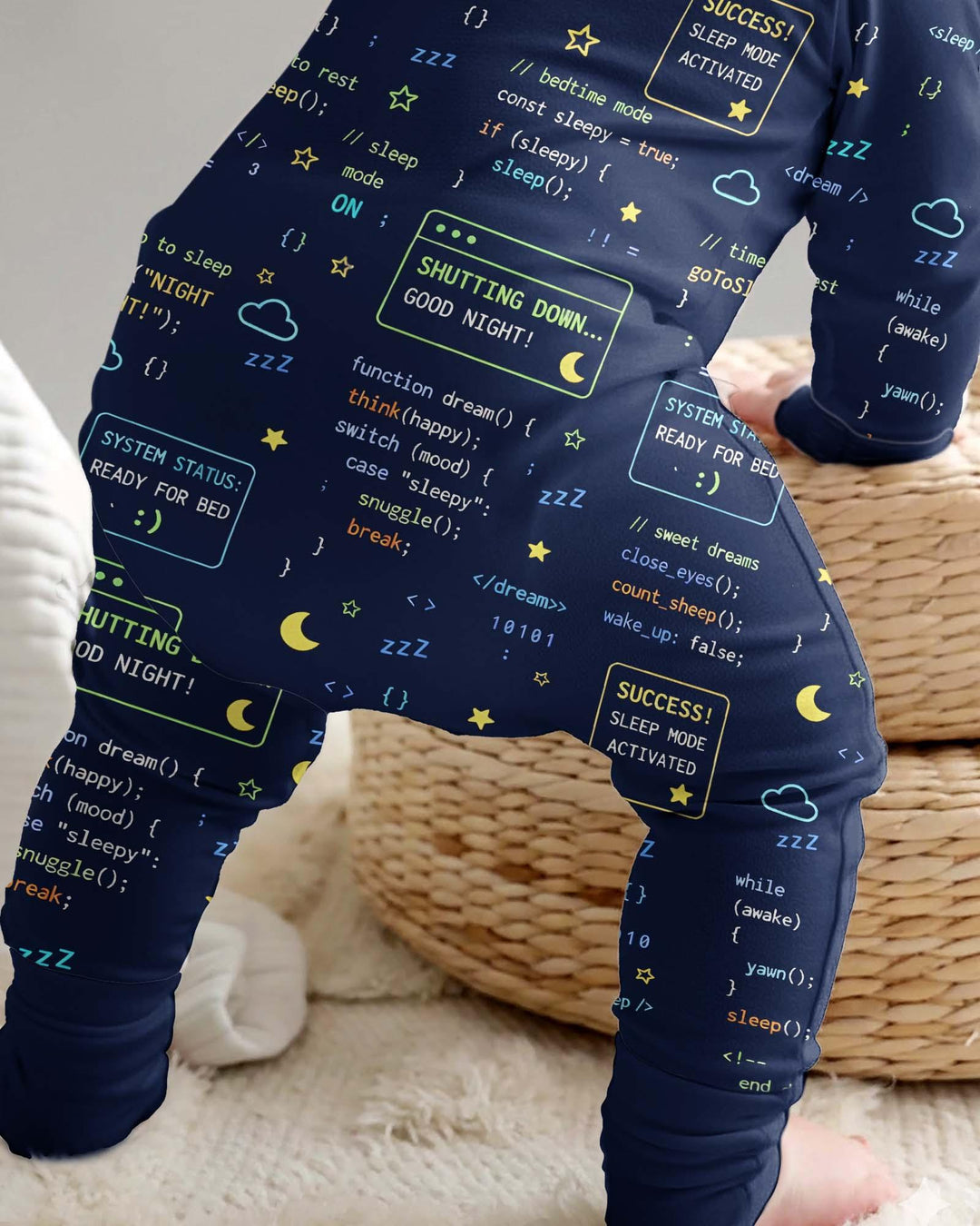 Mono elástico de bambú convertible con cremallera para padre e hijo a juego "It Techy"