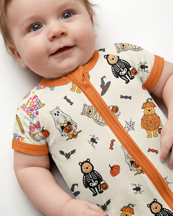 Retro Trick Or Treat Bamboo Shorty Zippy