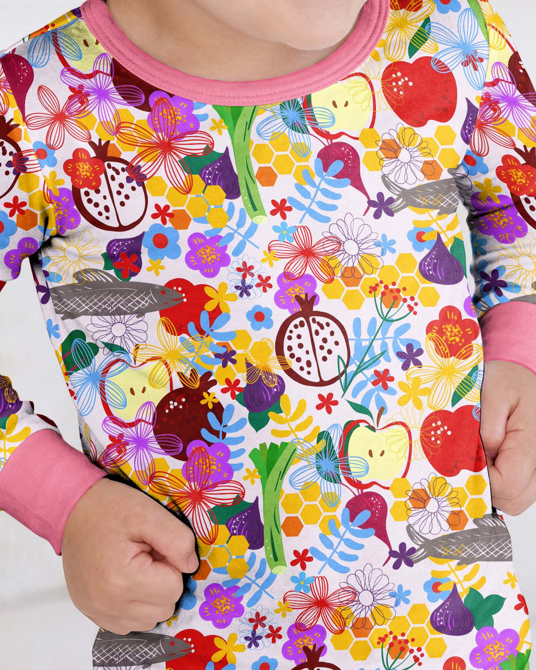 Happy Rosh Hashanah Bamboo Two Piece Long Sleeve Pajama Set