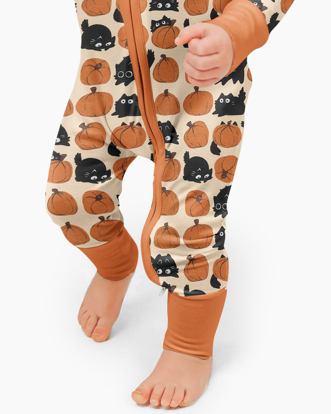 Black Cat Pumpkins Bamboo Convertible Zippy