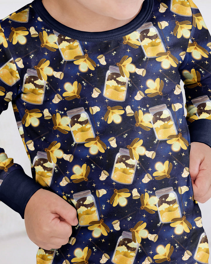 Starry Firefly Magic Family Matching Bamboo Two Piece Long Sleeve Pajama Set