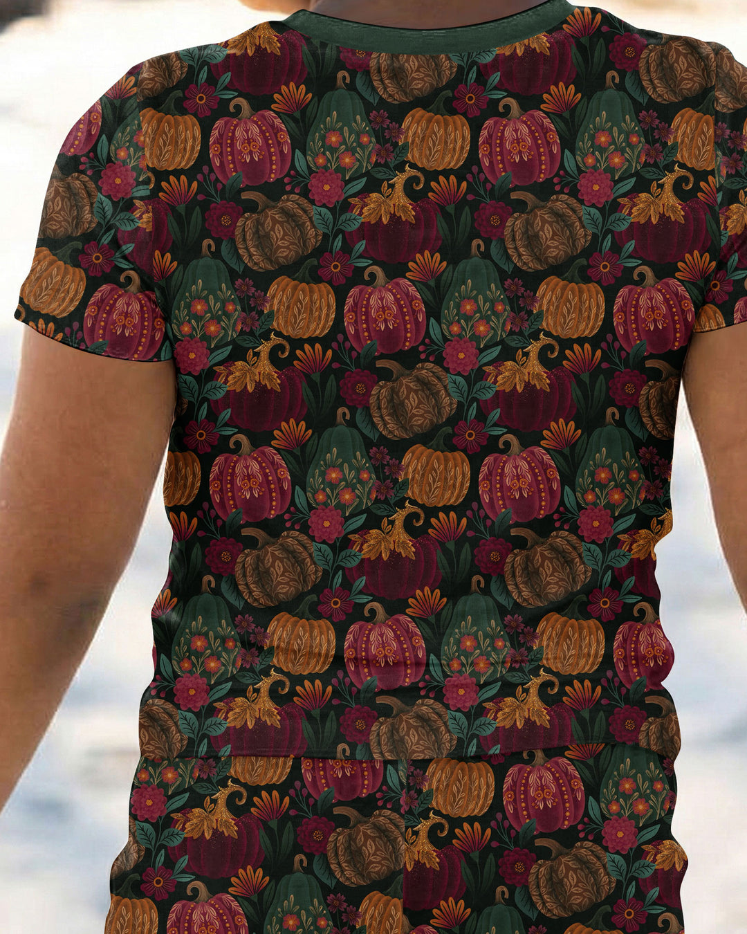 Velvet Pumpkins Bamboo Two Piece Short Sleeve Pajama Set