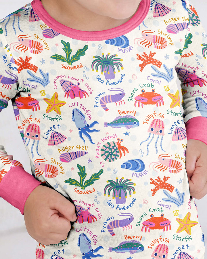 Tide Pool Pals Bamboo Two Piece Long Sleeve Pajama Set