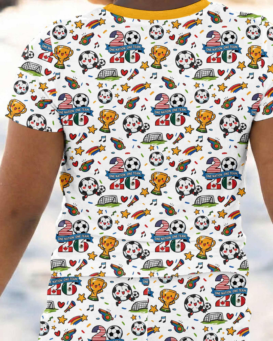 Soccer Fever 2026 Family Matching Bamboo Two Piece Short Sleeve Pajama Set
