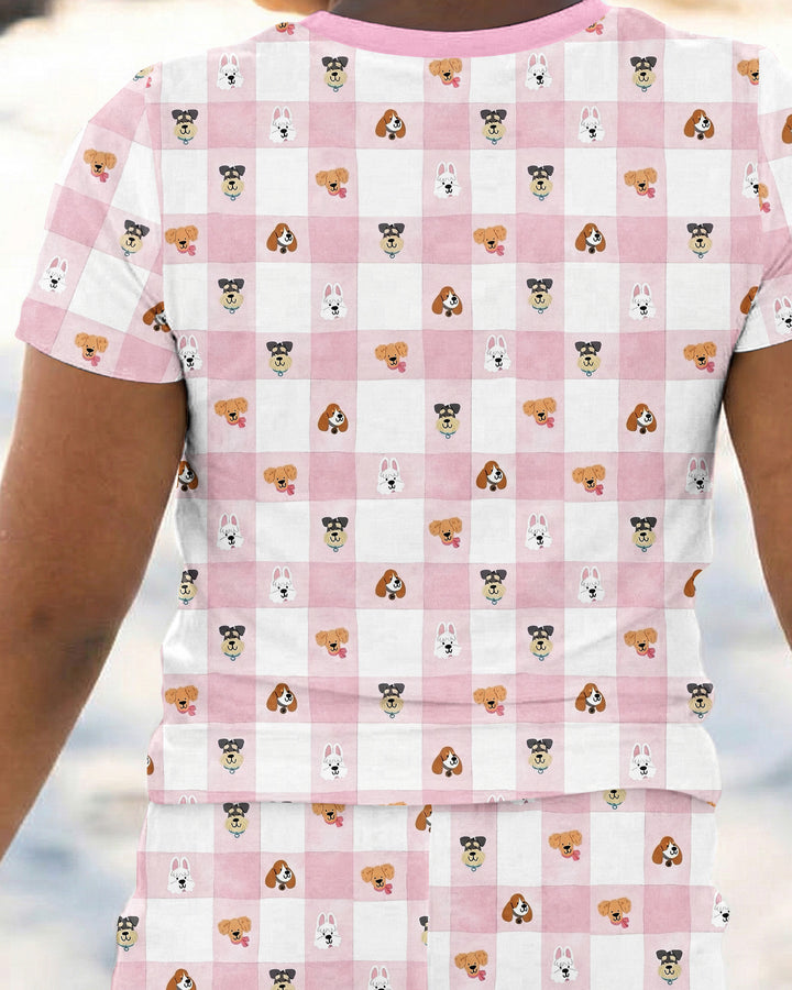 Zweiteiliges, kurzärmliges Pyjama-Set mit Marienkäfern