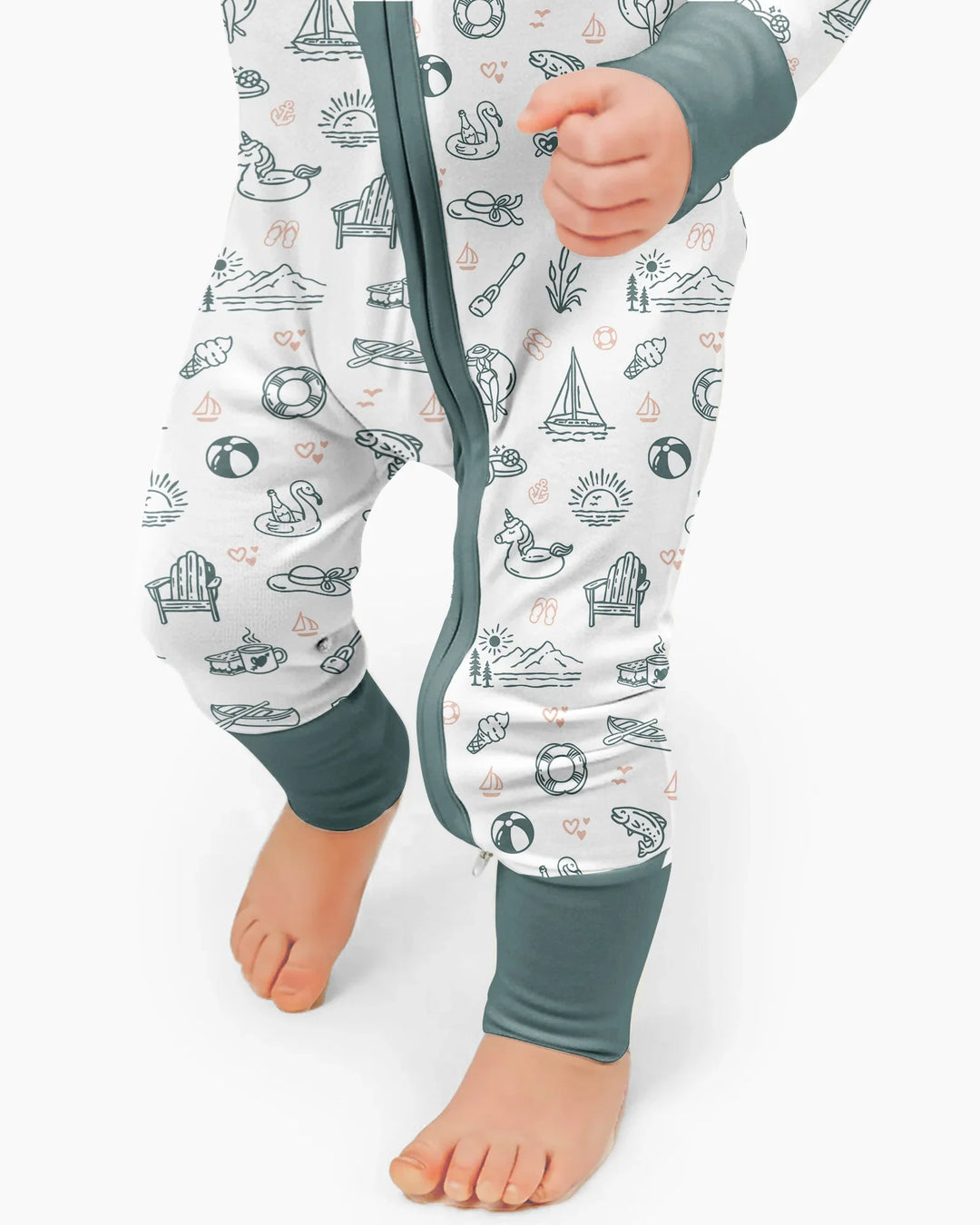 Gerippte Babykleidung mit individuellem Foto - Weich &amp; Skizzenhaft