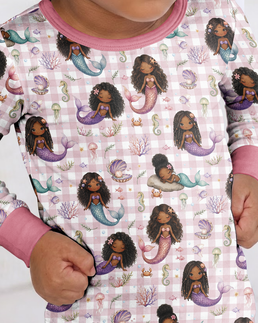 Zweiteiliges Langarm-Pyjama-Set mit Sommerfrüchten