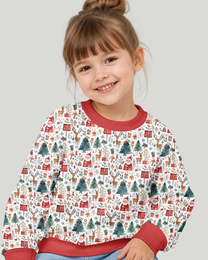 Christmas Tree Santa Bamboo Crewneck Sweatshirt